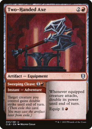 Two-Handed Axe // Sweeping Cleave [Commander Legends: Battle for Baldur's Gate] - NM