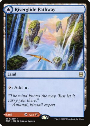 Riverglide Pathway // Lavaglide Pathway (Foil) [Zendikar Rising] - NM