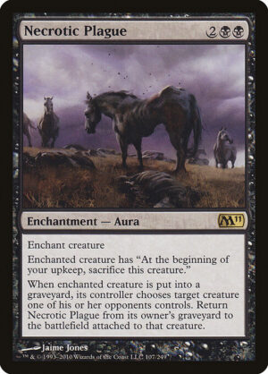 Necrotic Plague (Foil) [Magic 2011] - NM