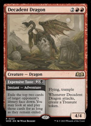 Decadent Dragon // Expensive Taste [Wilds of Eldraine] - NM