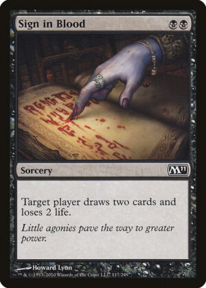 Sign in Blood (Foil) [Magic 2011] - NM