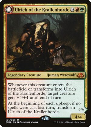 Ulrich of the Krallenhorde // Ulrich, Uncontested Alpha [Eldritch Moon] - NM