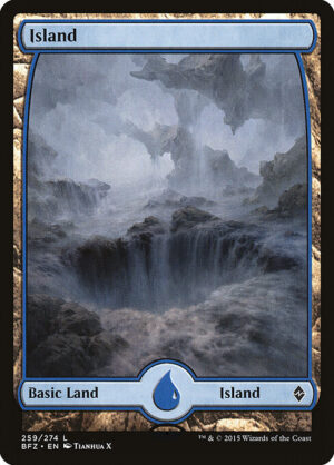 Island (Foil) [Battle for Zendikar] - NM