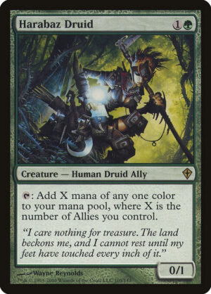 Harabaz Druid (Foil) [Worldwake] - NM