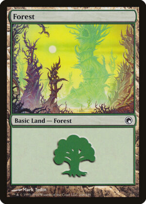 Forest (Foil) [Scars of Mirrodin] - NM