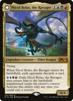 Nicol Bolas, the Ravager // Nicol Bolas, the Arisen [Core Set 2019] - NM