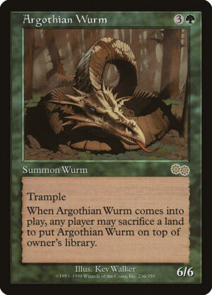 Argothian Wurm [Urza's Saga] - NM