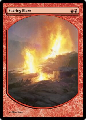 Searing Blaze (Foil) [Magic Online Promos] - NM