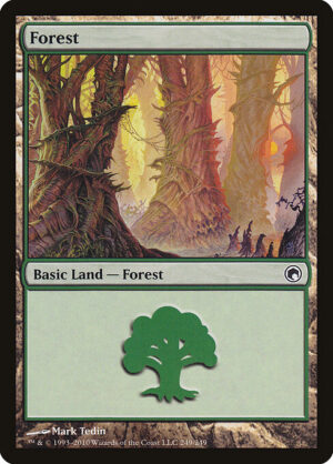 Forest (Foil) [Scars of Mirrodin] - NM