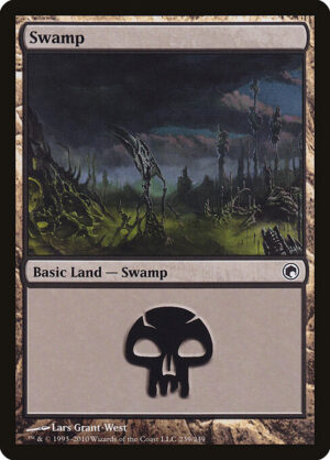 Swamp (Foil) [Scars of Mirrodin] - NM
